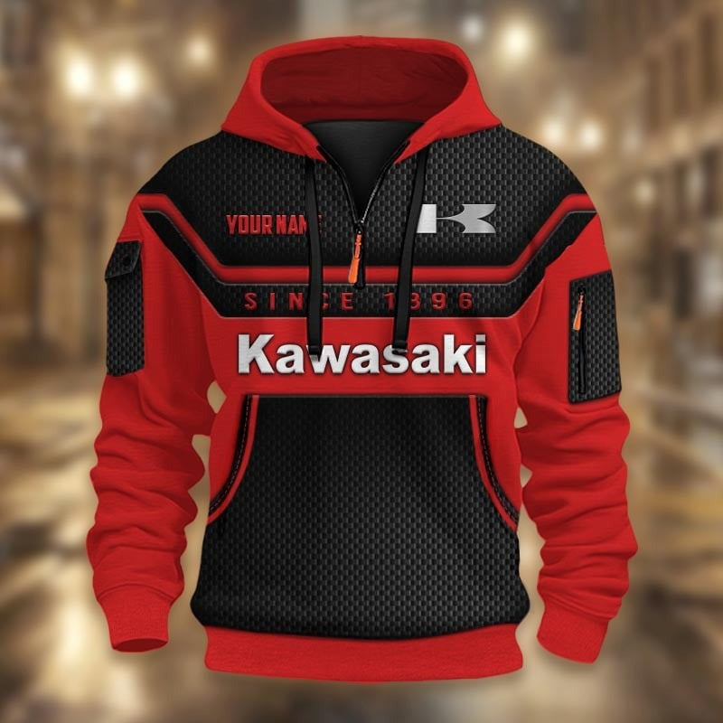 Custom Name KAWA 3D Quarter Zip Hoodie CR251152