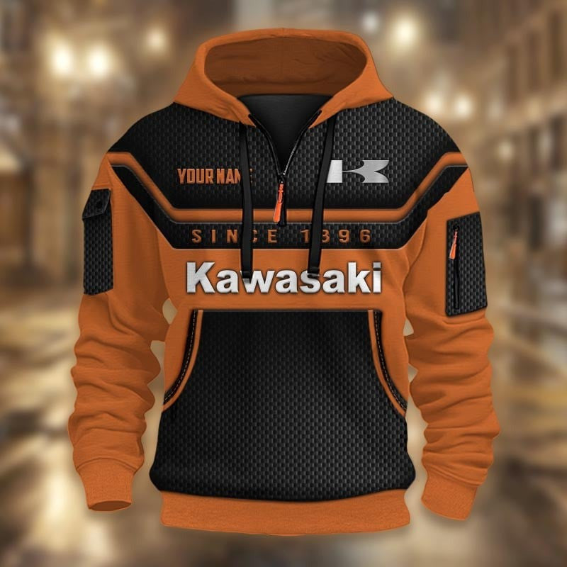 Custom Name KAWA 3D Quarter Zip Hoodie CR251152