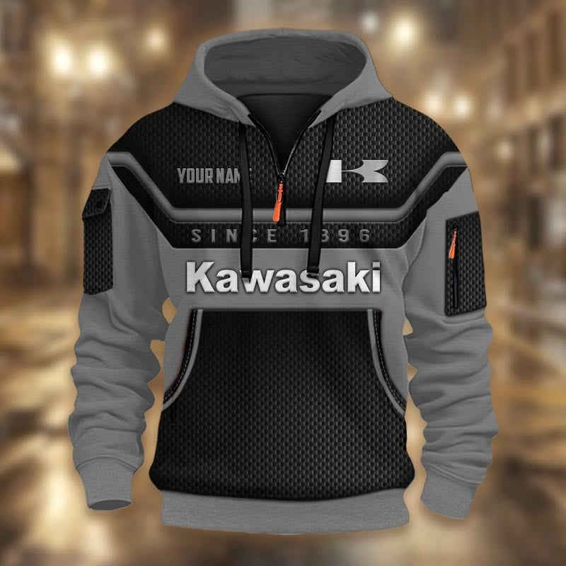 Custom Name KAWA 3D Quarter Zip Hoodie CR251152