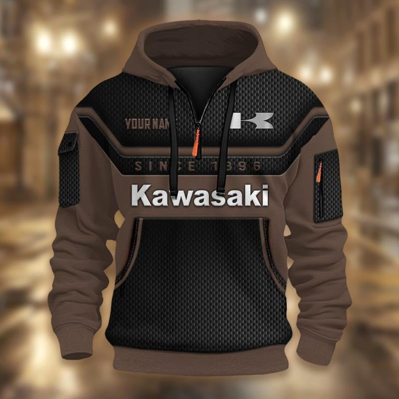 Custom Name KAWA 3D Quarter Zip Hoodie CR251152