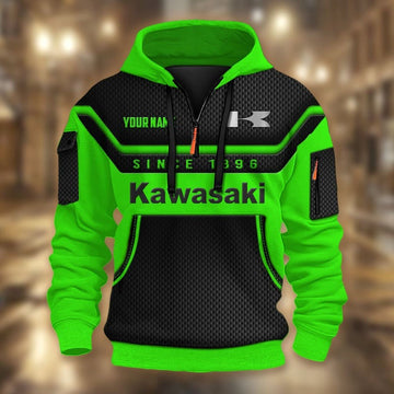 Custom Name KAWA 3D Quarter Zip Hoodie CR251152