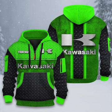 Custom Name KAWA 3D Quarter Zip Hoodie CR251201