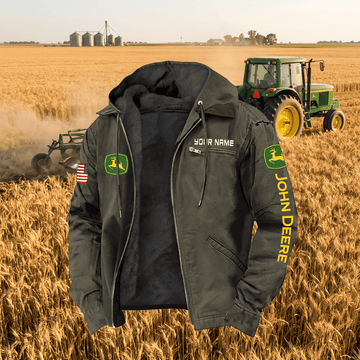 Personalized JD Left Chest Zipper Pocket Jacket