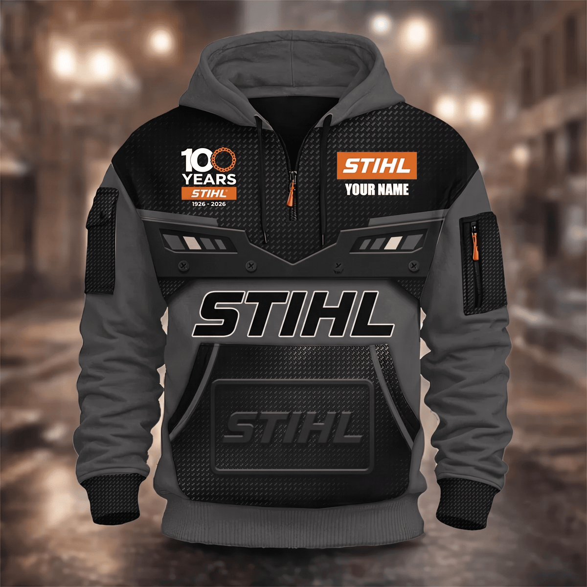 STL 3D Quarter Zip Hoodie