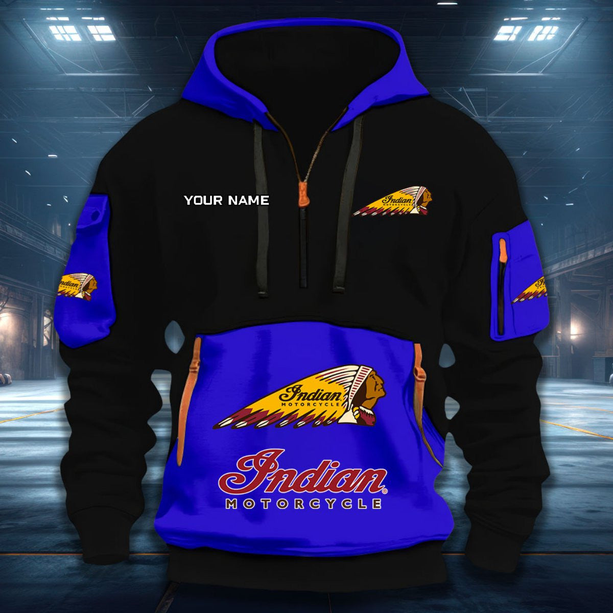 Custom Name DDQHZH20047 Quarter Zip Hoodie