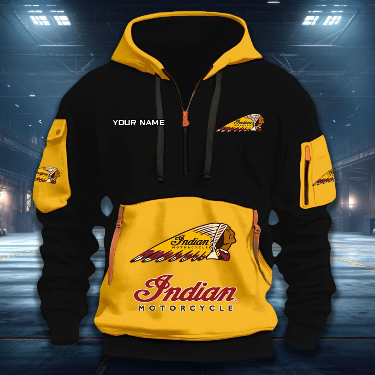 Custom Name DDQHZH20047 Quarter Zip Hoodie