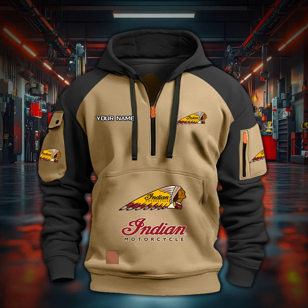 Custom Name IM DDQHZH30047 Quarter Zip Hoodie