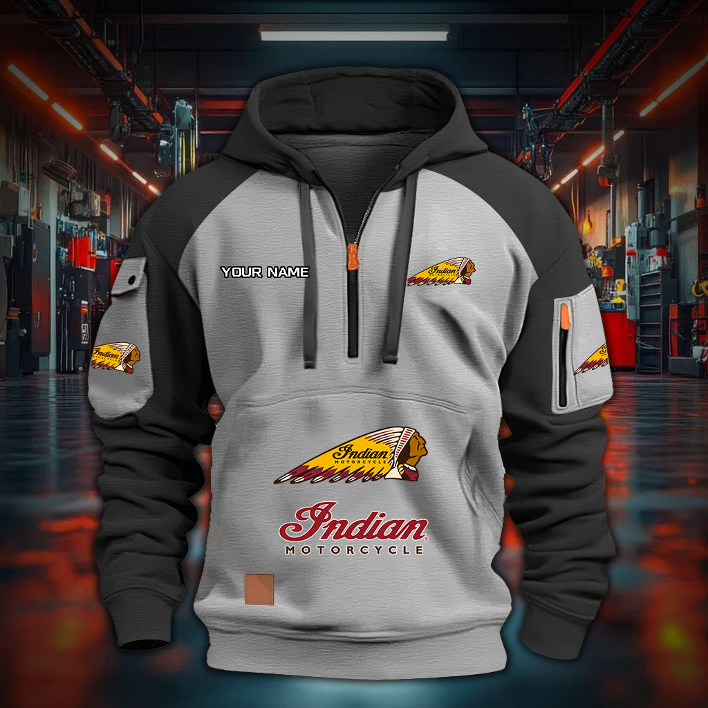 Custom Name IM DDQHZH30047 Quarter Zip Hoodie