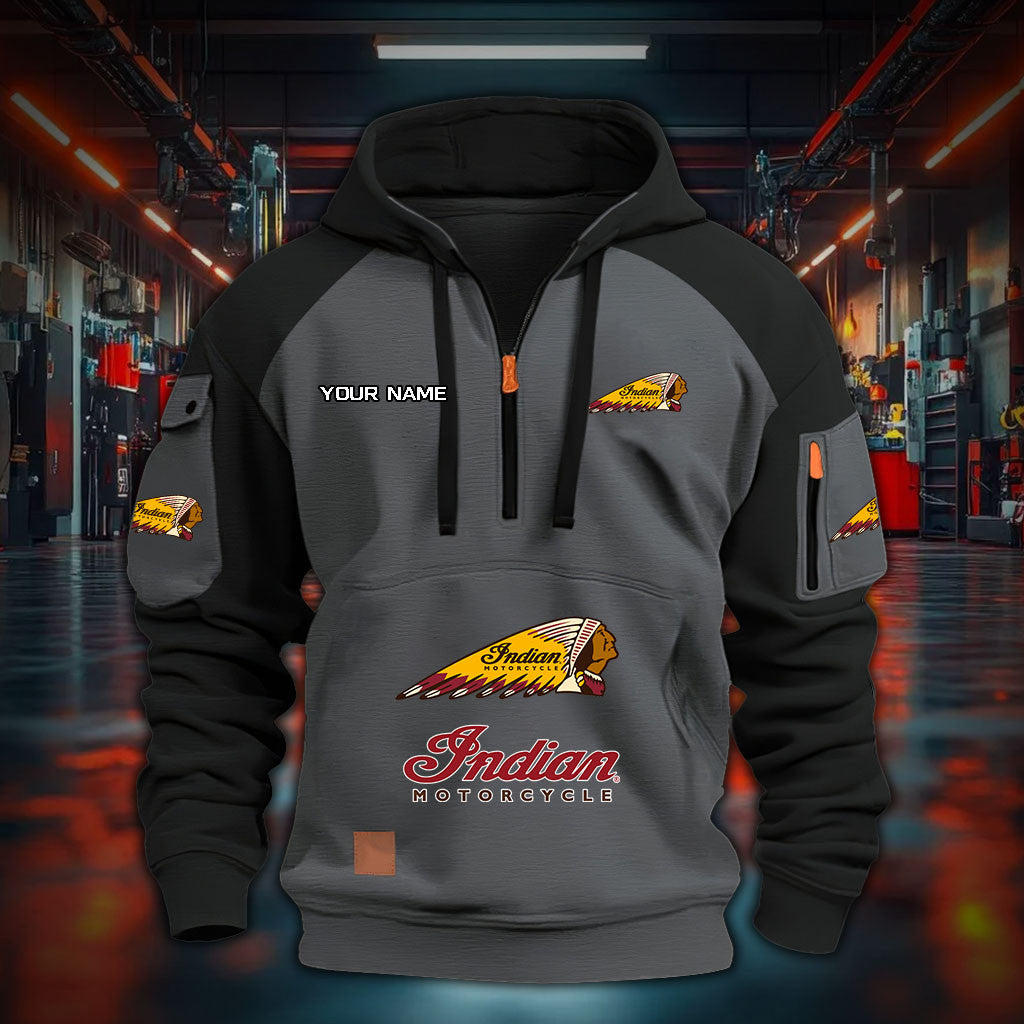 Custom Name IM DDQHZH30047 Quarter Zip Hoodie