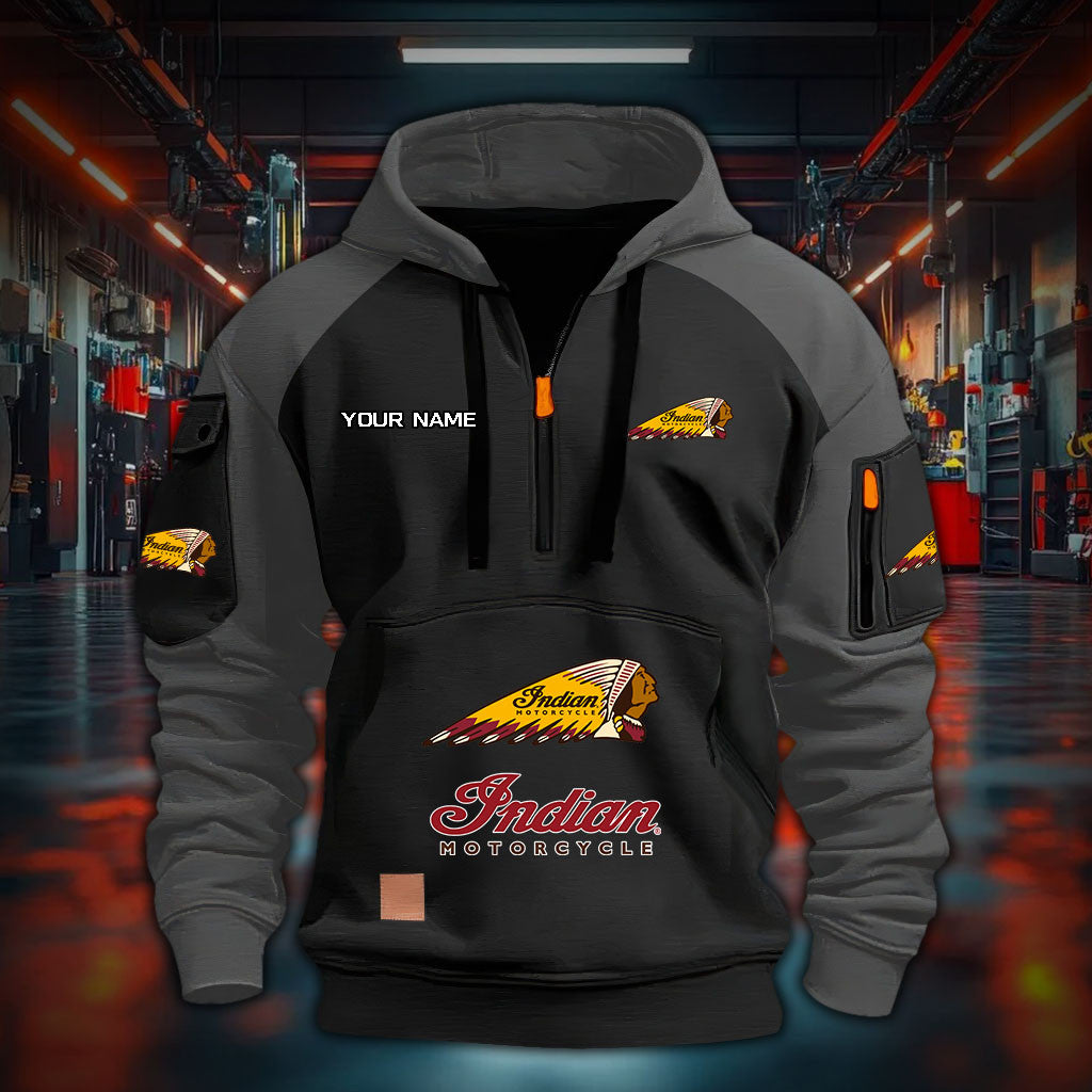 Custom Name IM DDQHZH30047 Quarter Zip Hoodie