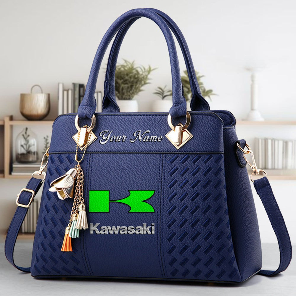 Custom Name KAWA Zip Handbag Multicolor VITZHB056