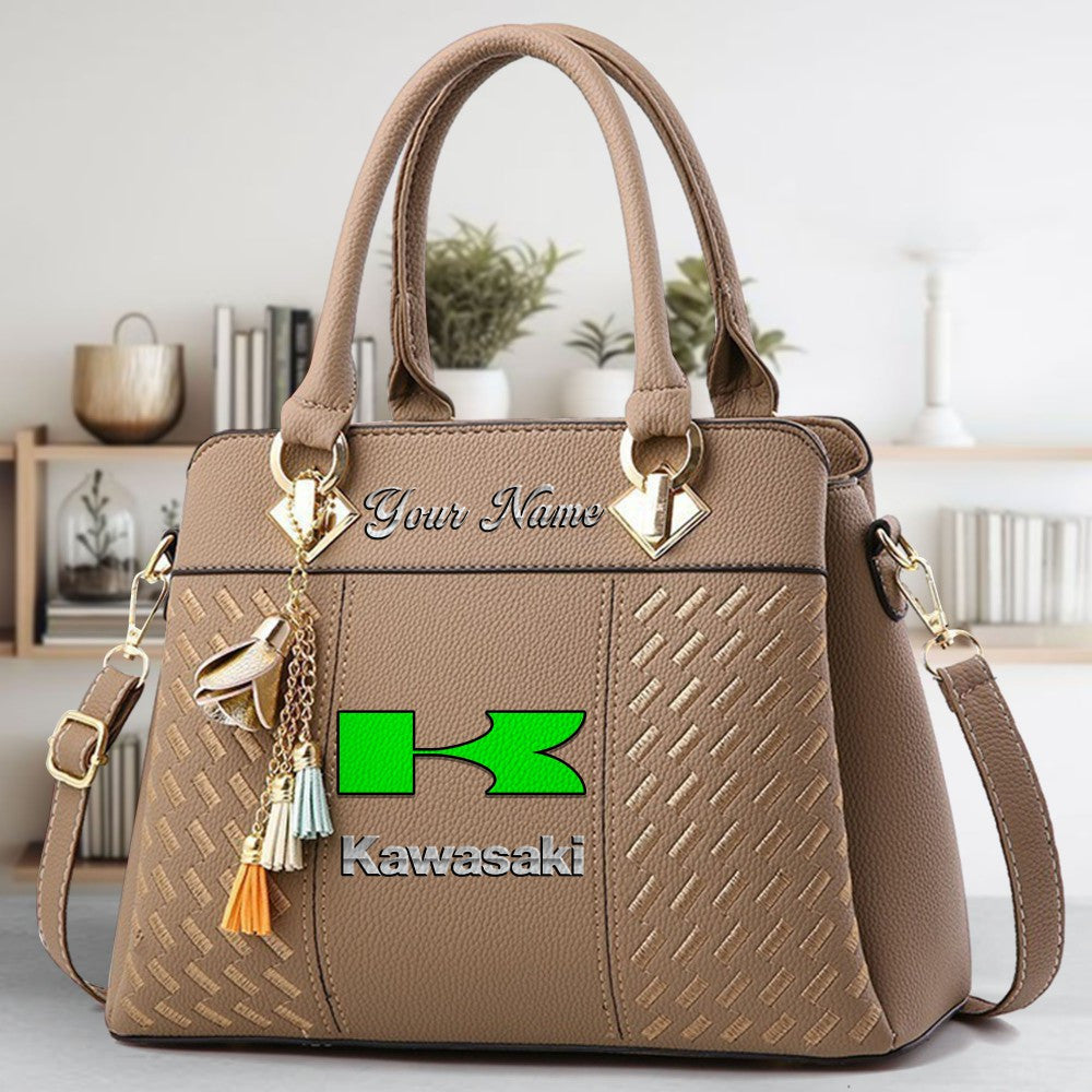Custom Name KAWA Zip Handbag Multicolor VITZHB056