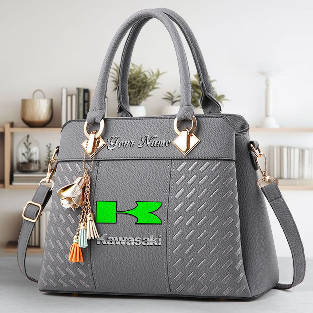 Custom Name KAWA Zip Handbag Multicolor VITZHB056