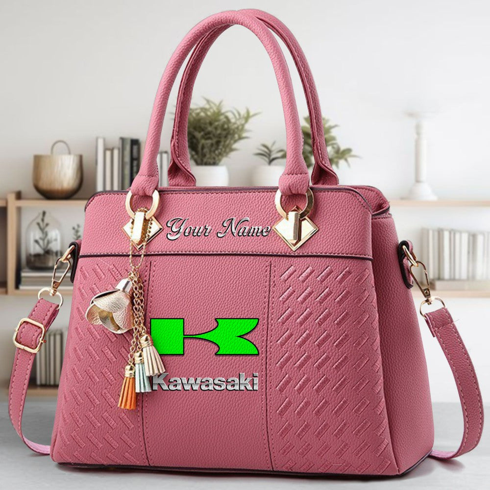 Custom Name KAWA Zip Handbag Multicolor VITZHB056