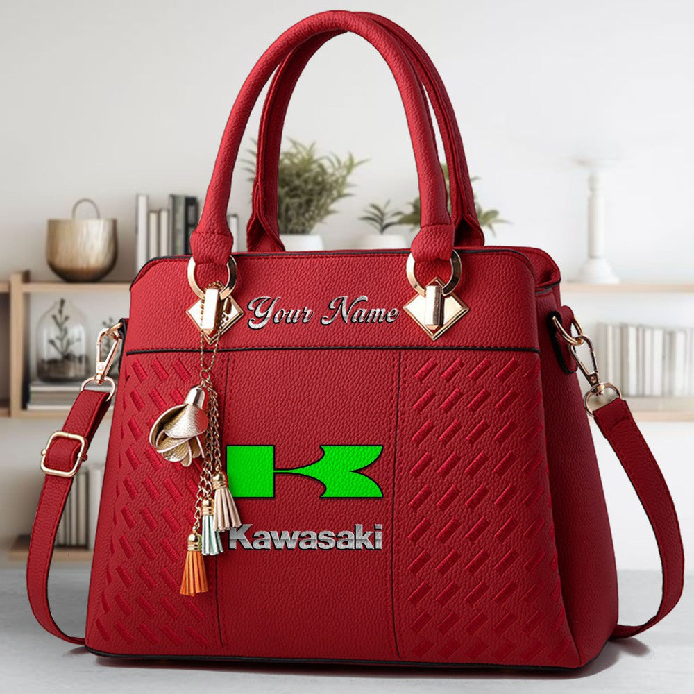 Custom Name KAWA Zip Handbag Multicolor VITZHB056