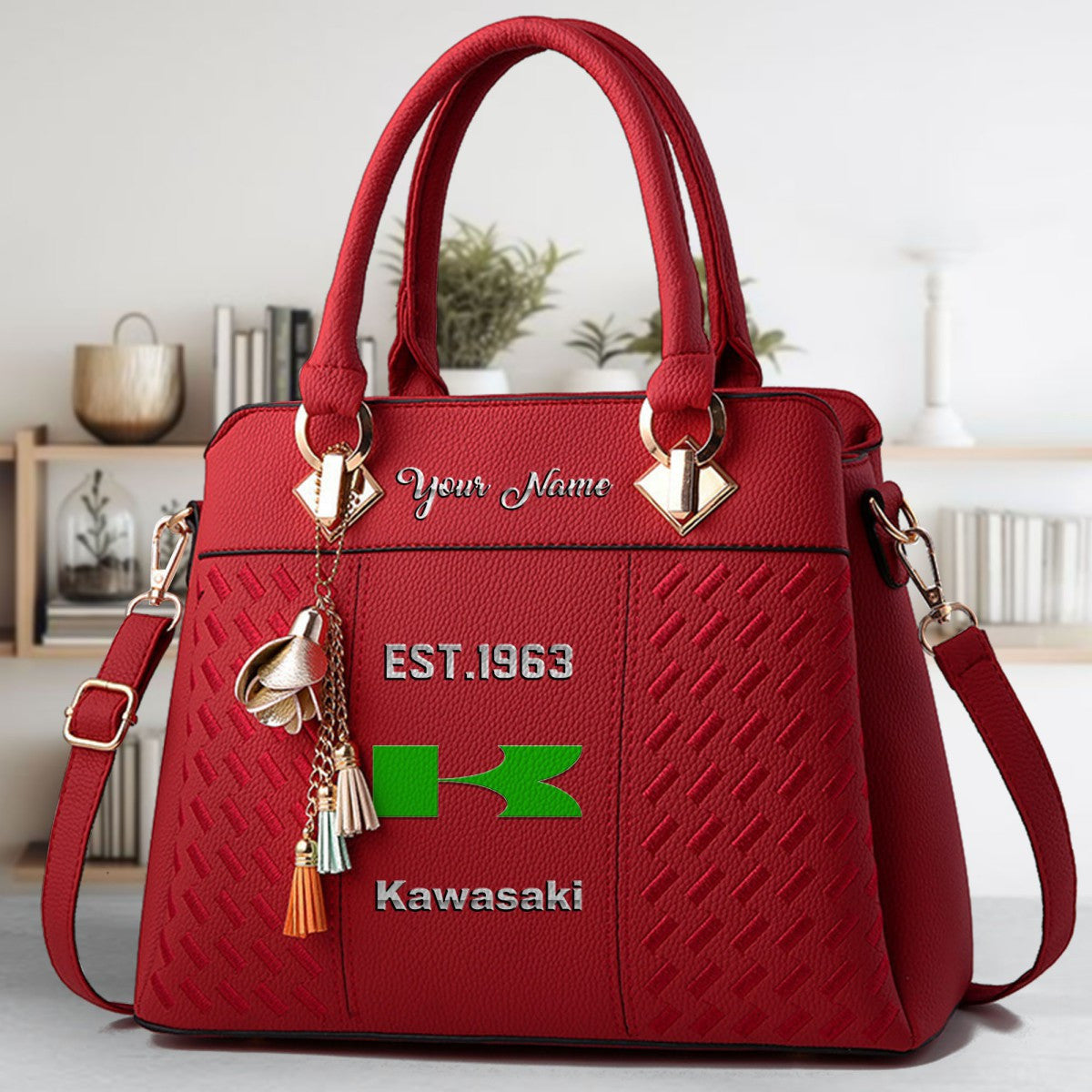 Custom Name KAWA Zip Handbag Multicolor WINSBC11053