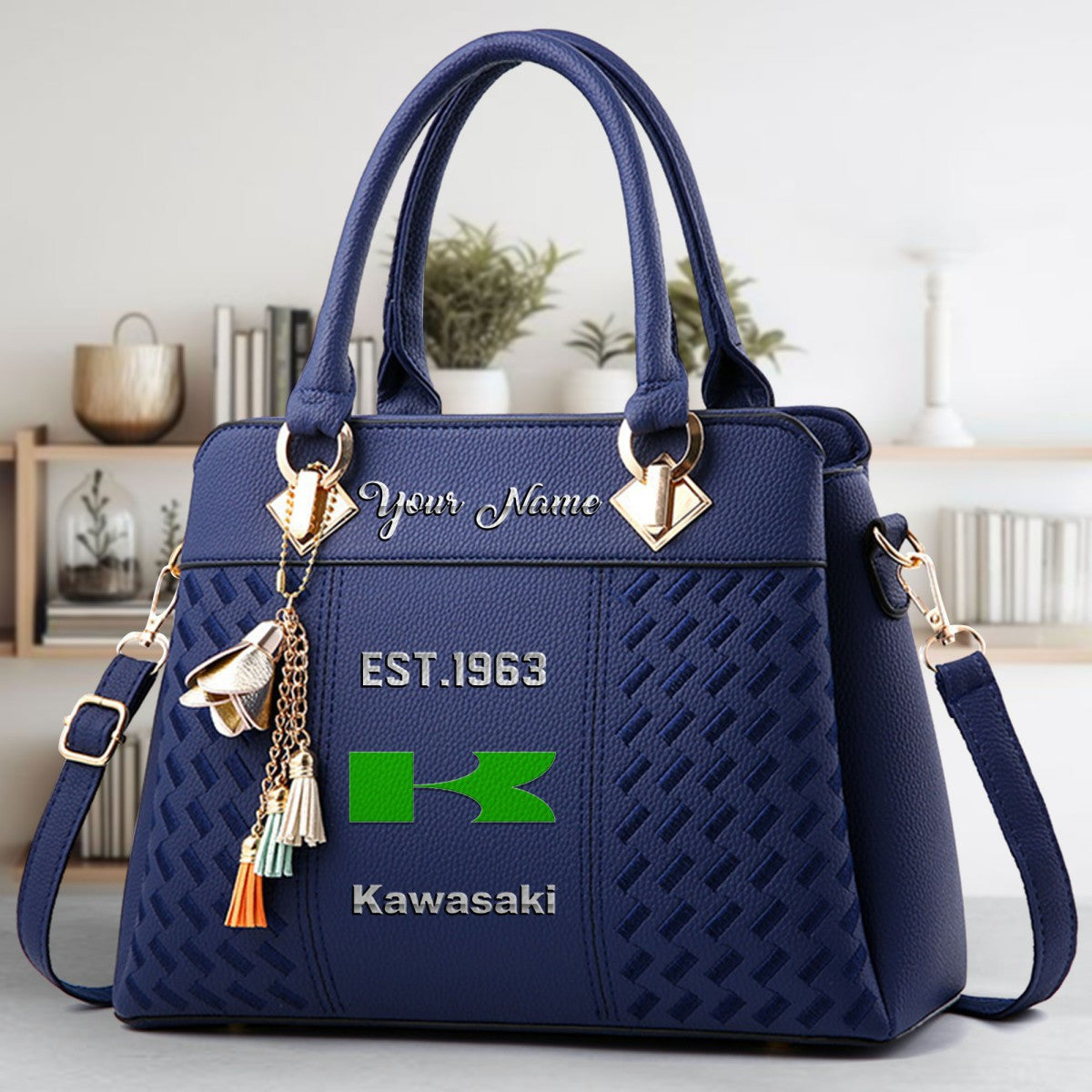 Custom Name KAWA Zip Handbag Multicolor WINSBC11053