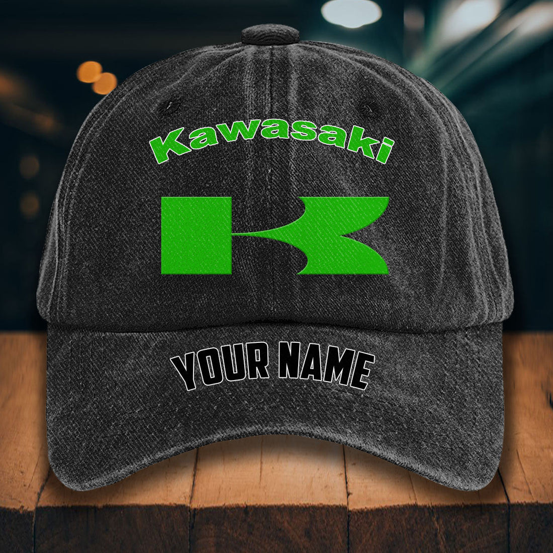 Custom Name KAWA Washed Denim Hats