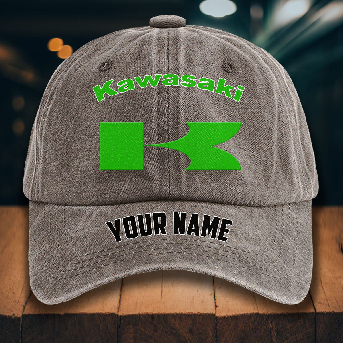 Custom Name KAWA Washed Denim Hats