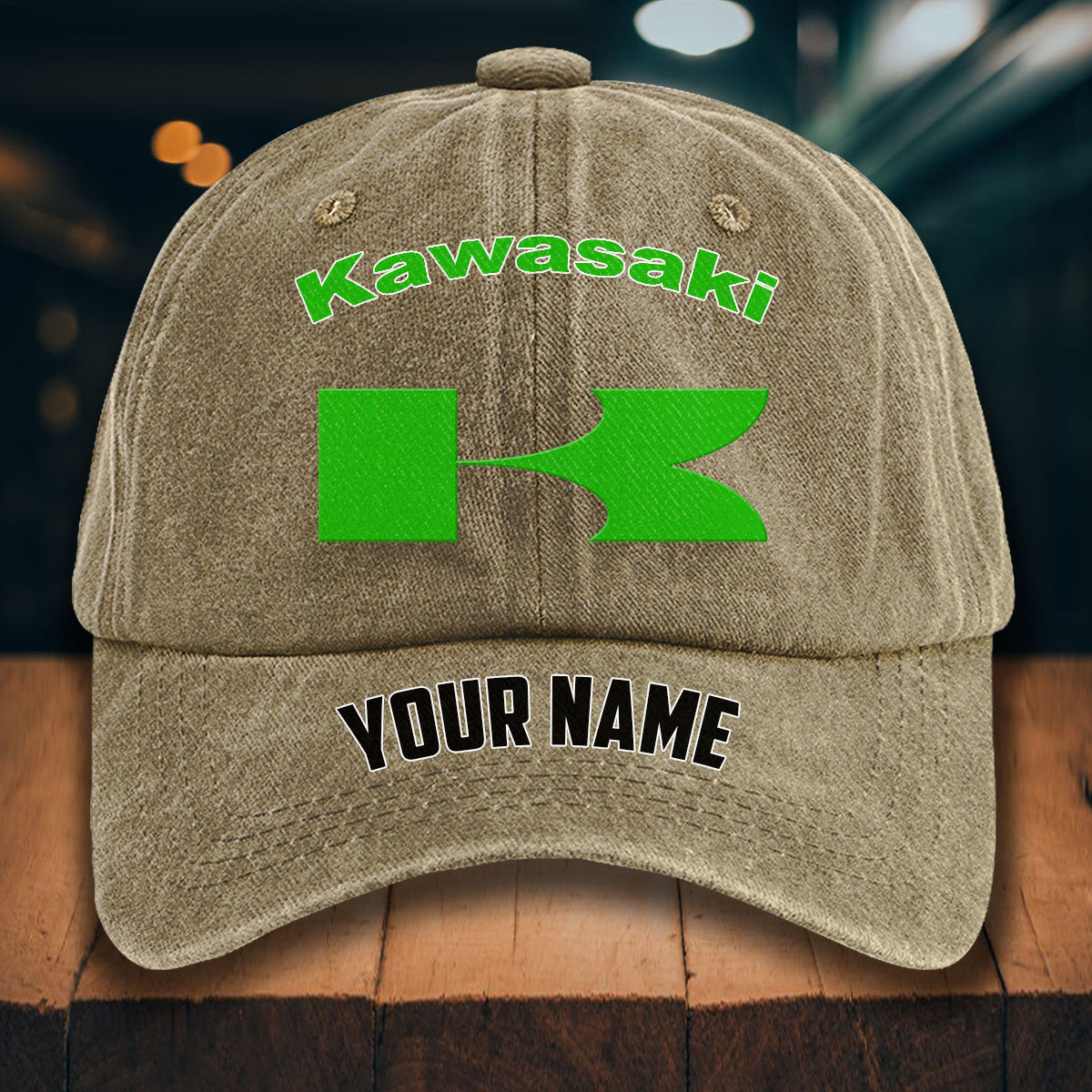Custom Name KAWA Washed Denim Hats