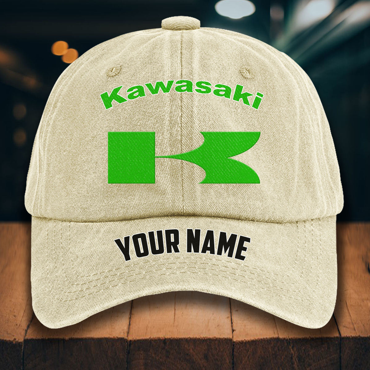 Custom Name KAWA Washed Denim Hats