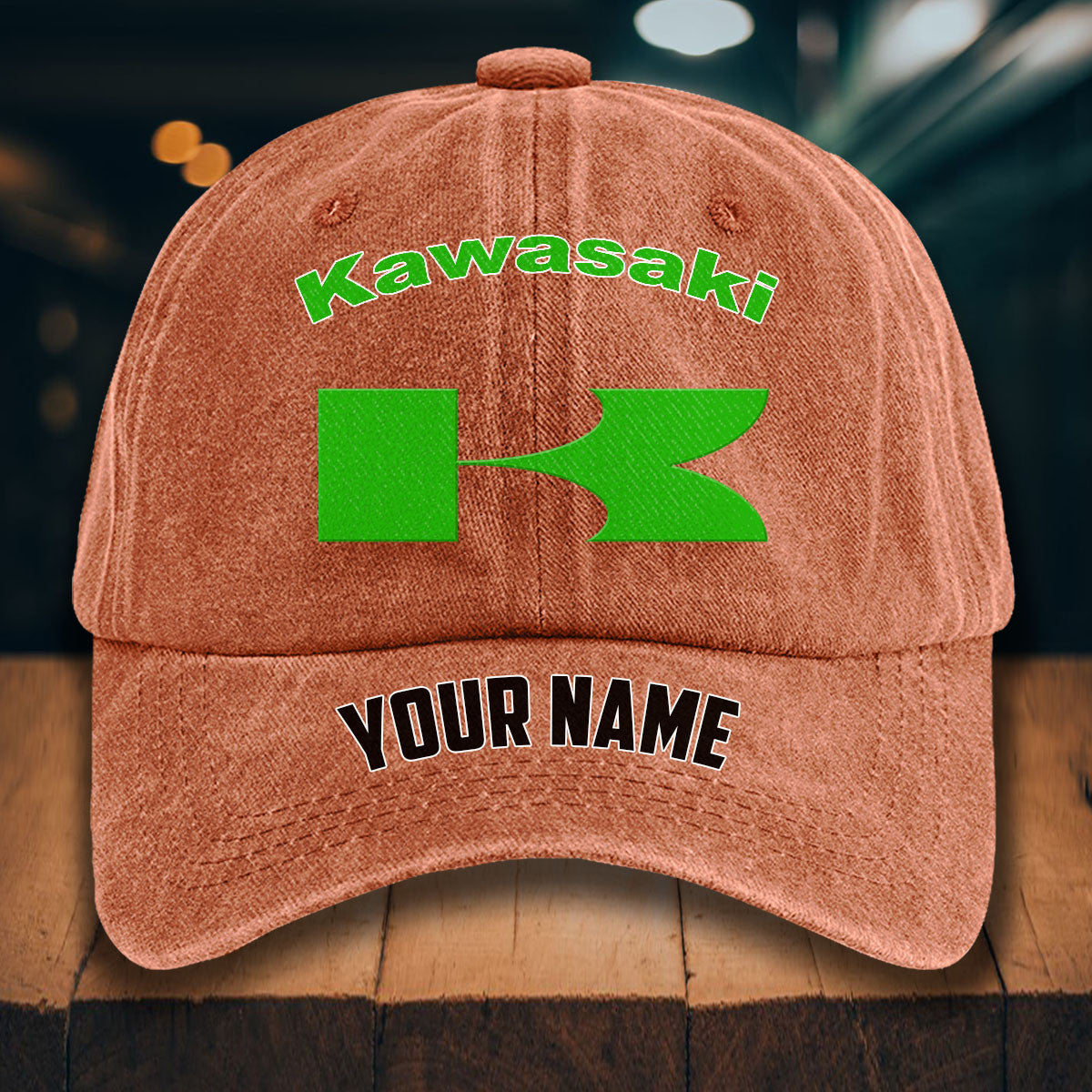 Custom Name KAWA Washed Denim Hats