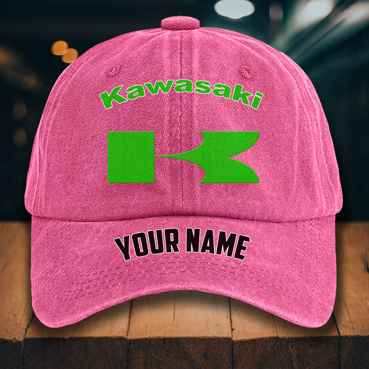 Custom Name KAWA Washed Denim Hats