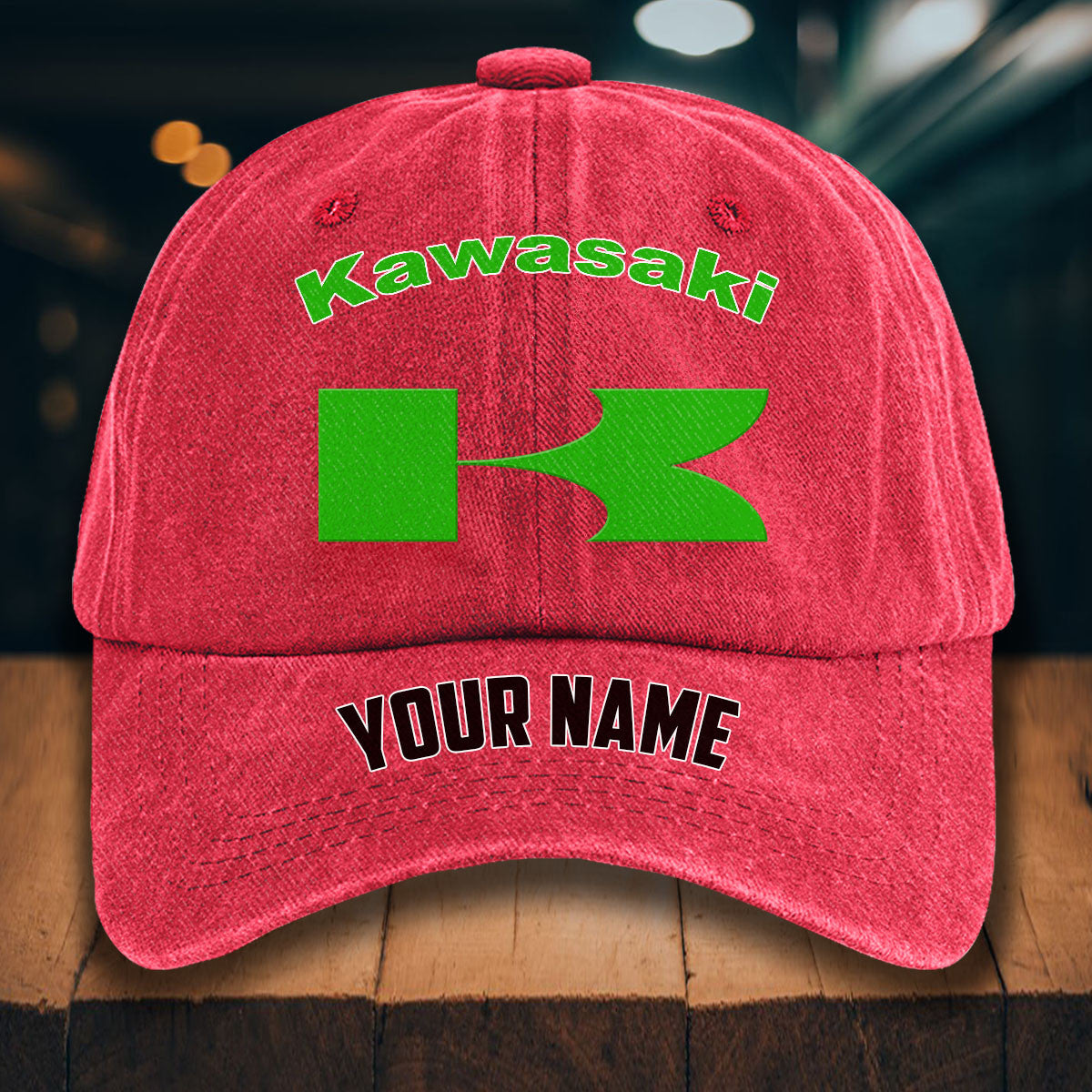 Custom Name KAWA Washed Denim Hats