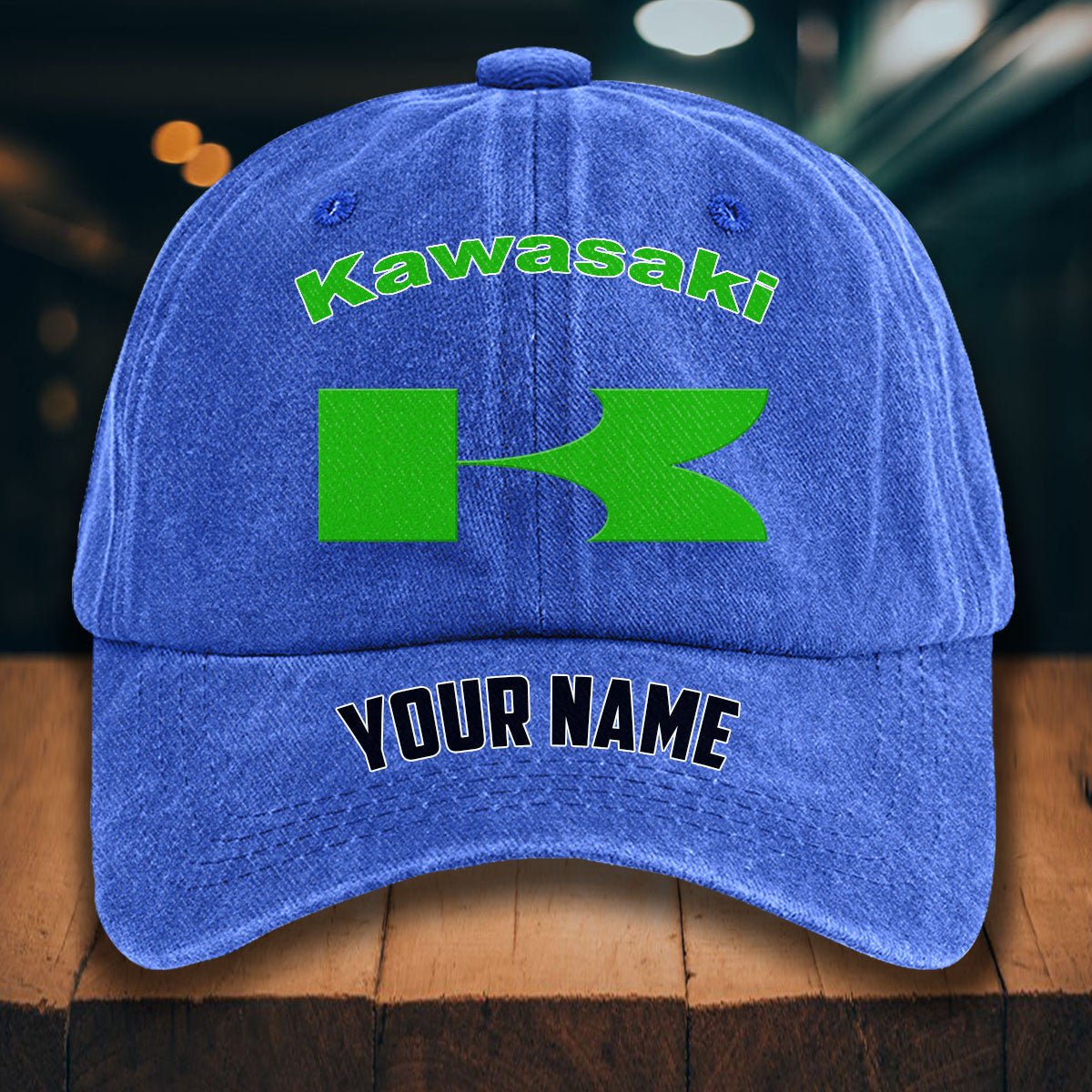 Custom Name KAWA Washed Denim Hats