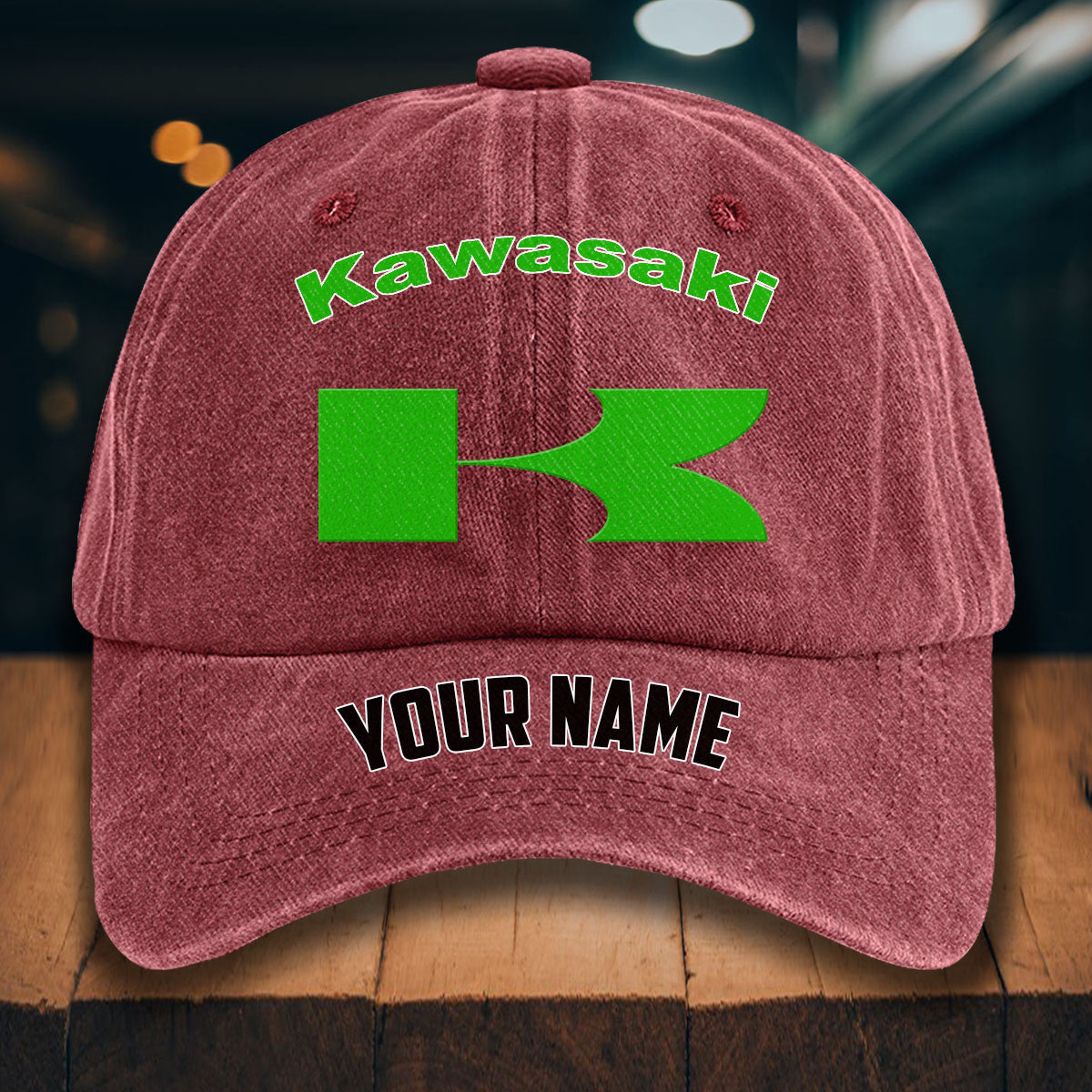 Custom Name KAWA Washed Denim Hats