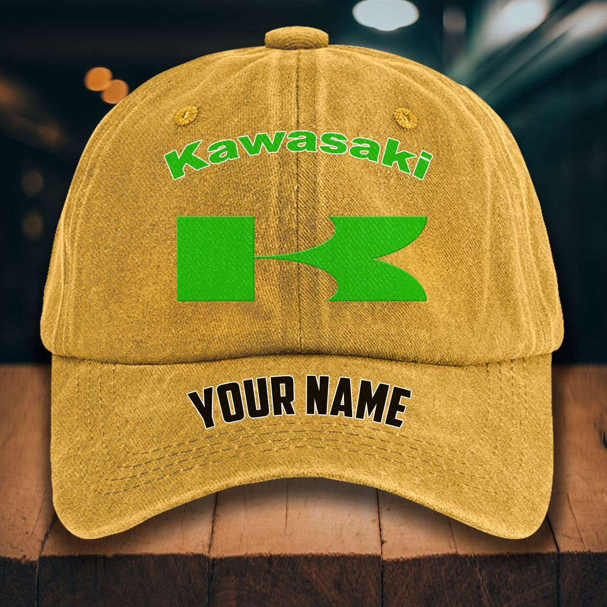 Custom Name KAWA Washed Denim Hats