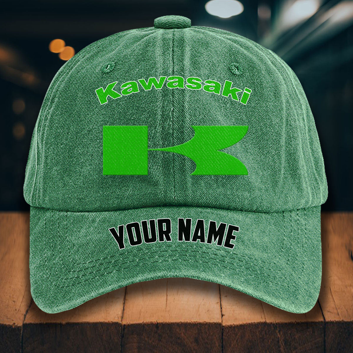 Custom Name KAWA Washed Denim Hats
