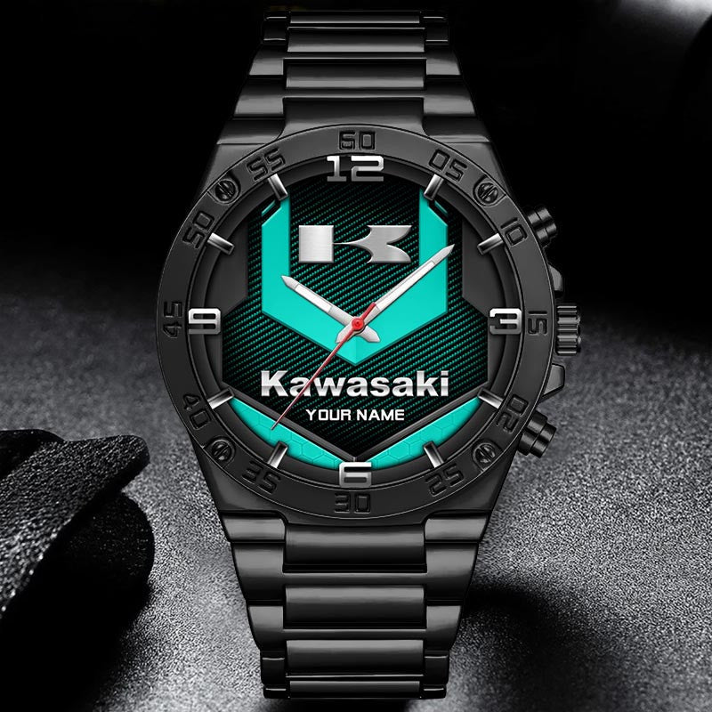 Custom Name KAWA Multicolor Steel Watch