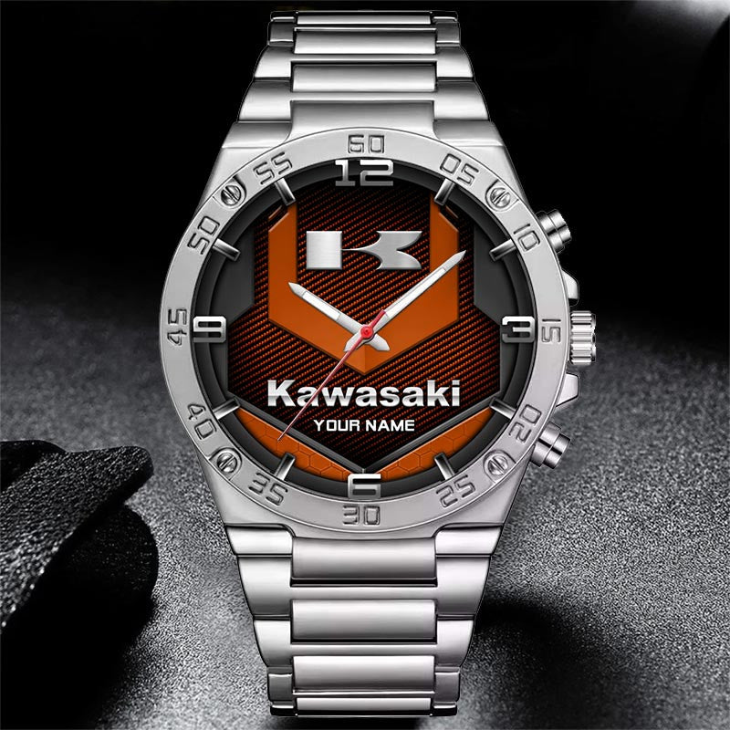 Custom Name KAWA Multicolor Steel Watch