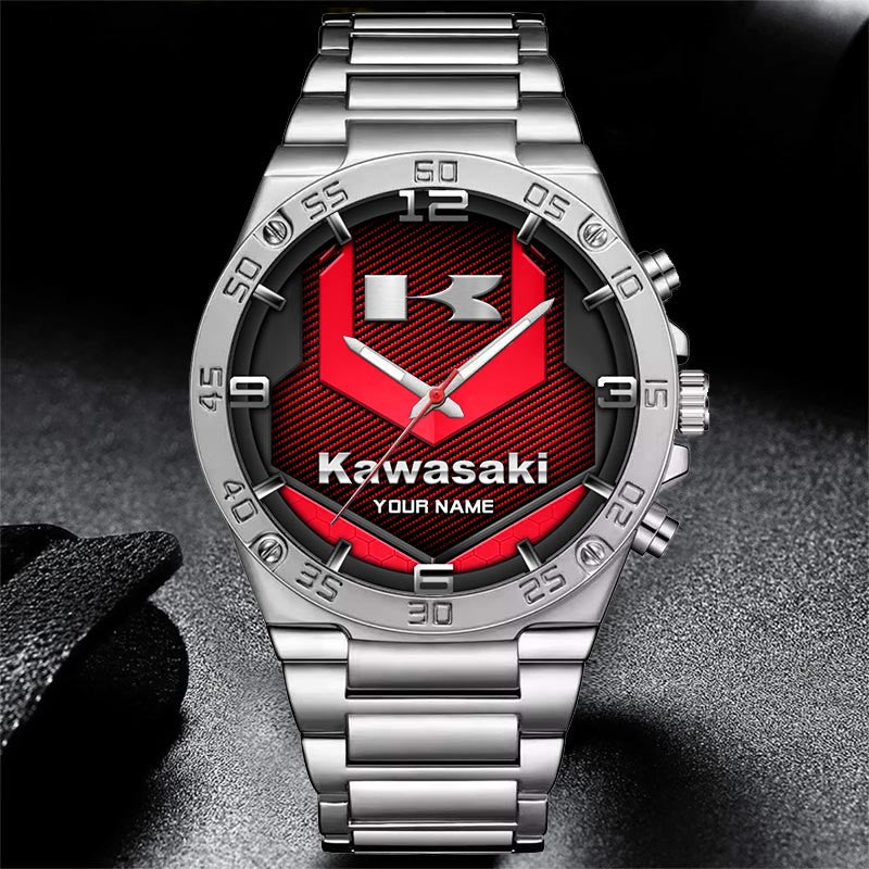 Custom Name KAWA Multicolor Steel Watch