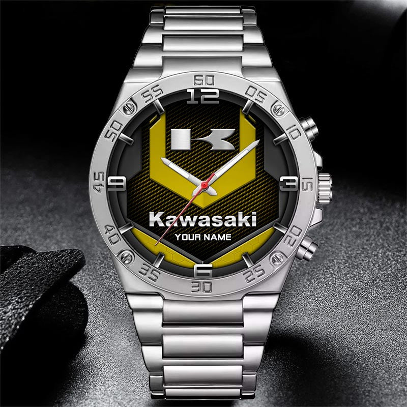 Custom Name KAWA Multicolor Steel Watch