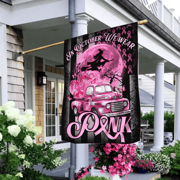 Breast Cancer Awareness 'In October We Wear Pink' Flag QUY4173