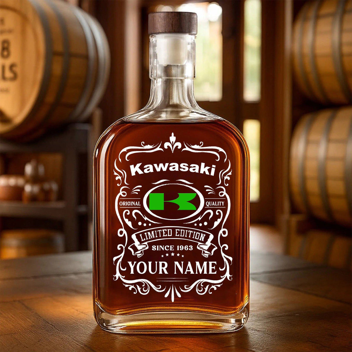 KAWA Custom Name Whiskey Bottle