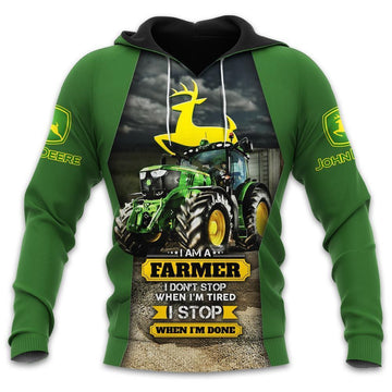 JD Tractor 3D Printed Love My Job FM46 QUY5024
