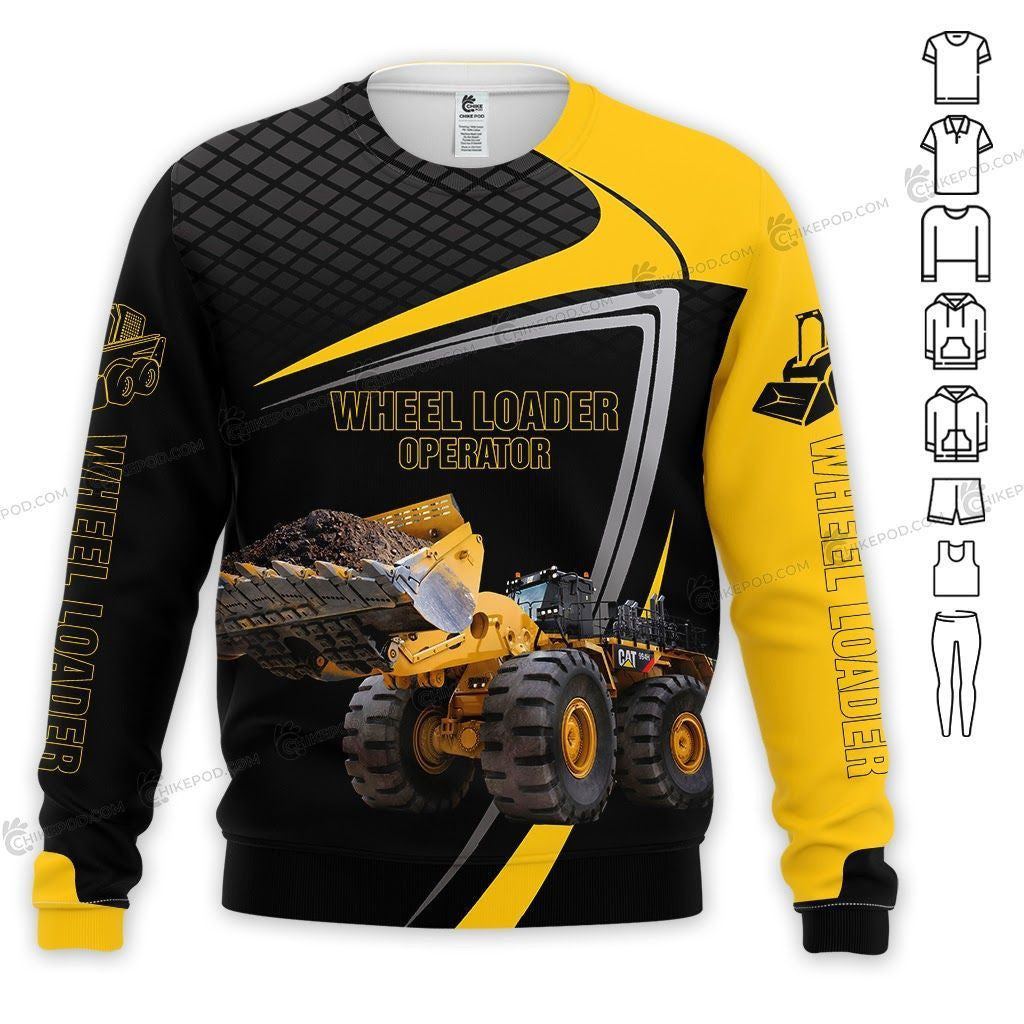 Heavy Equipment Wheel loader operator 3D All Over Printed Clothes HE64