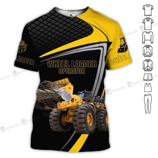 Heavy Equipment Wheel loader operator 3D All Over Printed Clothes HE64