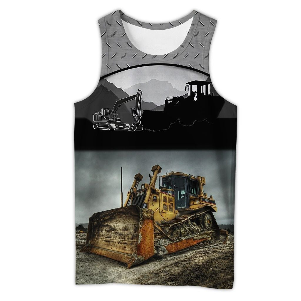 Beautiful Bulldozers 3D All Over Printed Clothes HE58