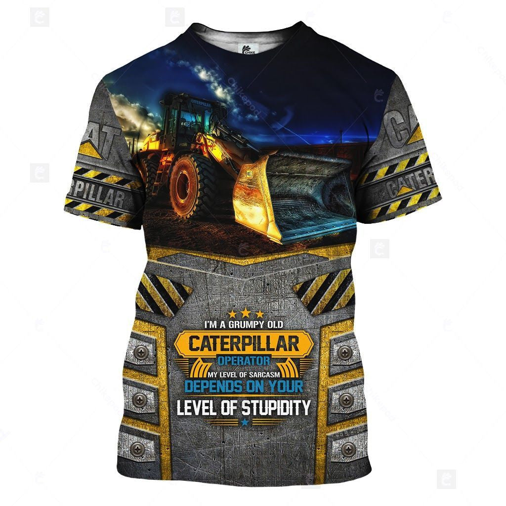 CAT Heavy Equipment 3D All Over Printed Clothes HE50