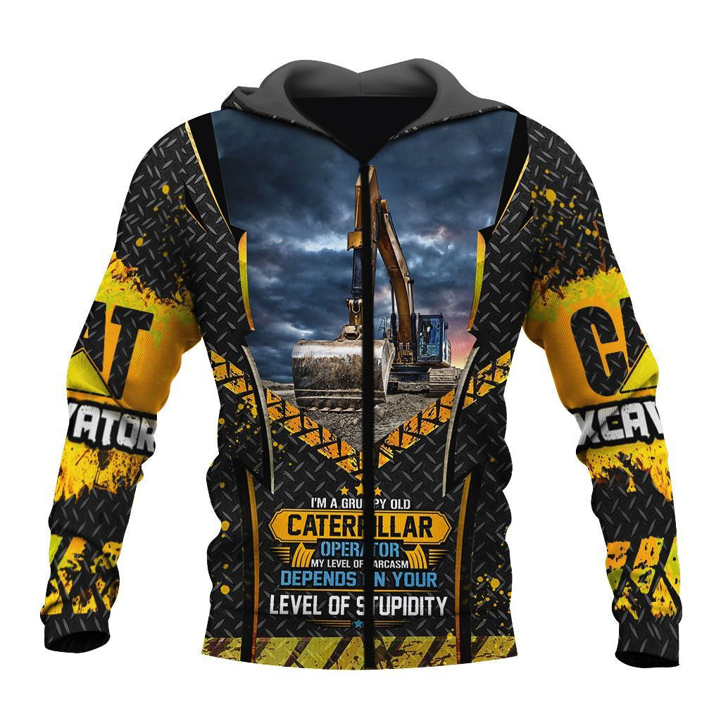 CAT Heavy Equipment 3D All Over Printed Clothes HE40