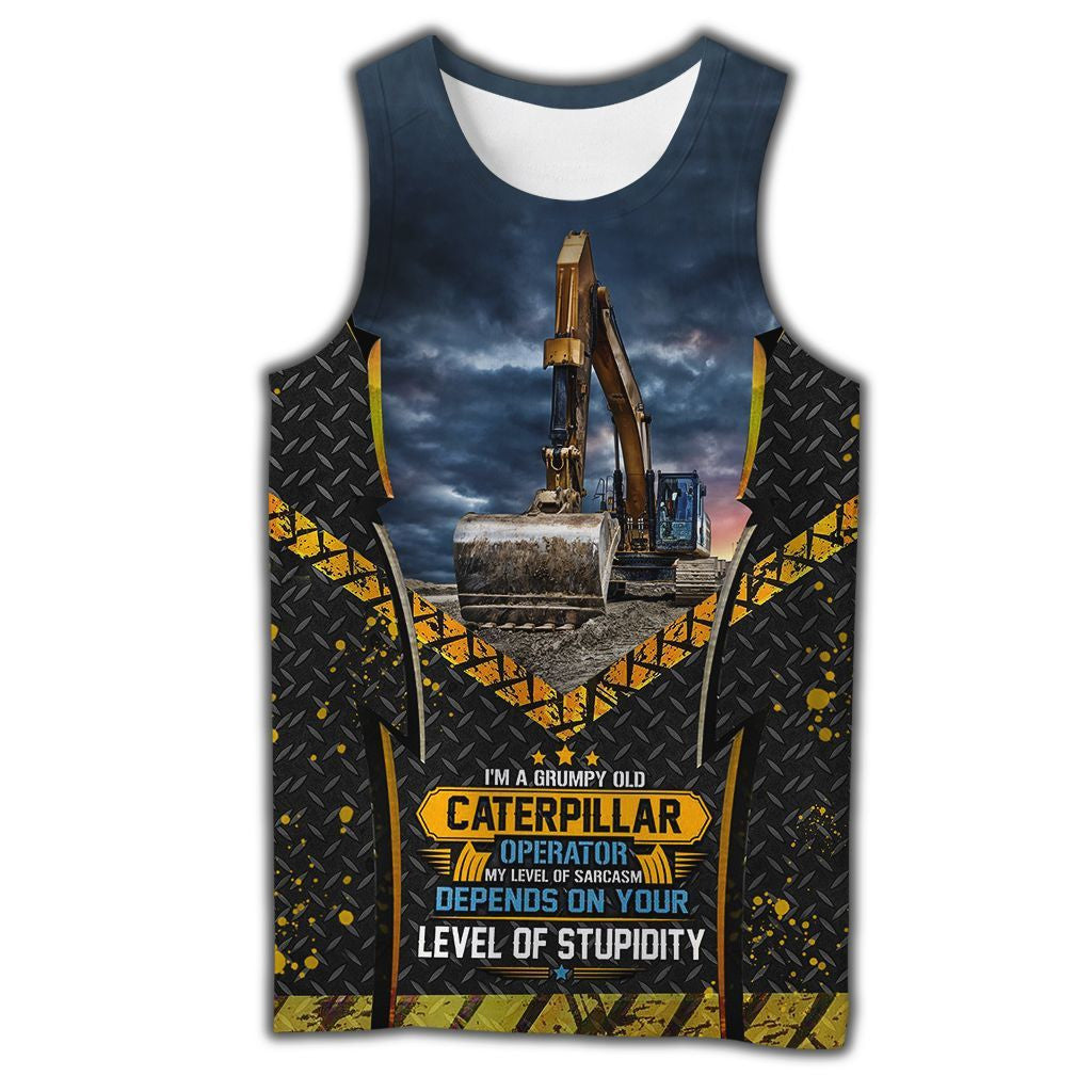 CAT Heavy Equipment 3D All Over Printed Clothes HE40