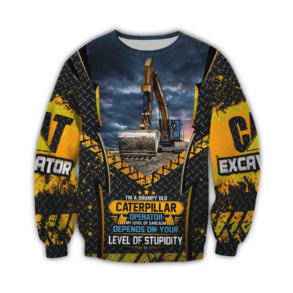 CAT Heavy Equipment 3D All Over Printed Clothes HE40