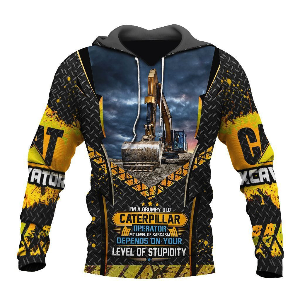 CAT Heavy Equipment 3D All Over Printed Clothes HE40